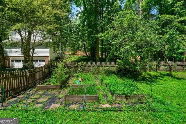 1769 Milford Creek Cts SW, Marietta, GA 30008 - fenced backyard with a garden and a garage