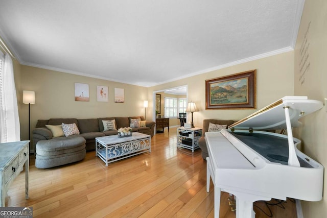 1769 Milford Creek Cts SW, Marietta, GA 30008 - living room with light wood-style floors and ornamental molding