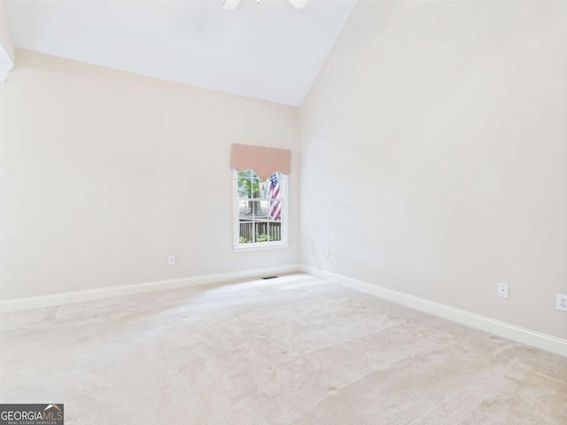 1090 Lane Creek Cir, Bishop, GA 30621 - unfurnished room featuring carpet flooring, baseboards, and high vaulted ceiling