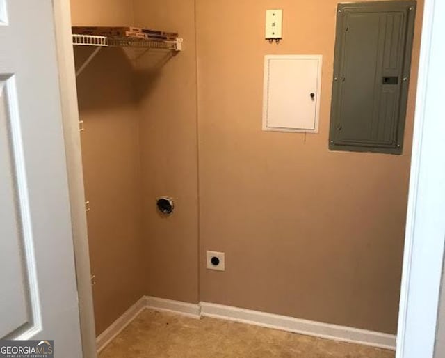 18101 Waldrop Cv, Decatur, GA 30034 - washroom with electric panel, hookup for an electric dryer, and baseboards
