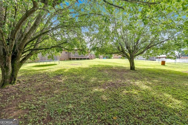 1277 Abrams Rd SE, Silver Creek, GA 30173 - view of yard with a trampoline