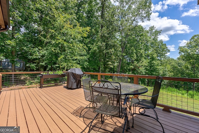 724 Bertha Willis Rd, Carlton, GA 30627 - deck featuring outdoor dining space
