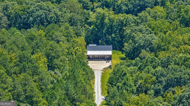 724 Bertha Willis Rd, Carlton, GA 30627 - aerial view of property and surrounding area with a heavily wooded area