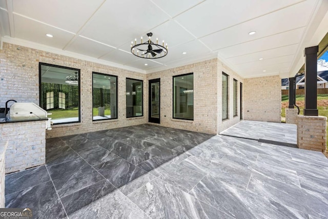 407 Thunder Rd, Buford, GA 30518 - view of patio / terrace with an outdoor kitchen