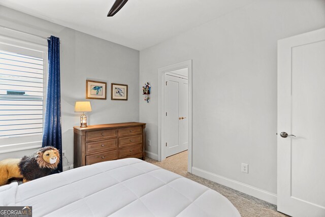 229 Widener Way, Peachtree City, GA 30269 - bedroom with carpet flooring, baseboards, and ceiling fan
