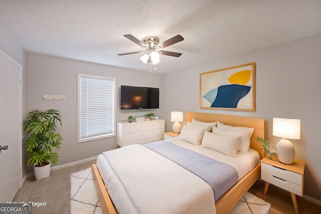 4191 Alaina Cir, Austell, GA 30106 - carpeted bedroom featuring baseboards and ceiling fan