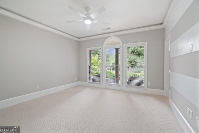 10630 N Edgewater Pl, Johns Creek, GA 30097 - unfurnished room with light colored carpet, ceiling fan, and baseboards