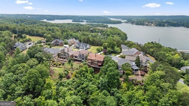 2742 High Vista Pt, Gainesville, GA 30501 - aerial perspective of suburban area with a large body of water and a forest