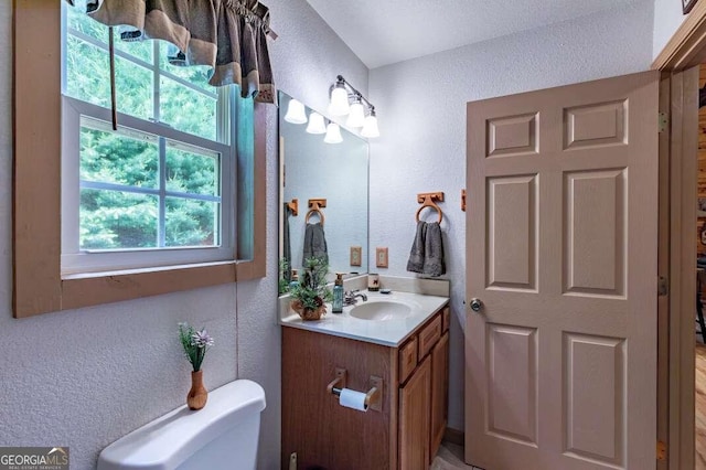 284 Summit Way Unit 19, Blairsville, GA 30512 - bathroom with a textured wall and vanity