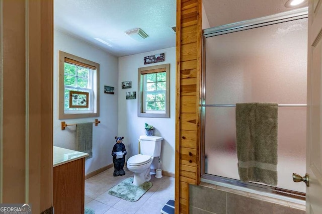 284 Summit Way Unit 19, Blairsville, GA 30512 - bathroom featuring a shower with door, vanity, and tile patterned floors