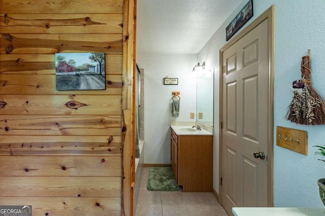 284 Summit Way Unit 19, Blairsville, GA 30512 - full bath with vanity, tile patterned floors, and shower / bath combination