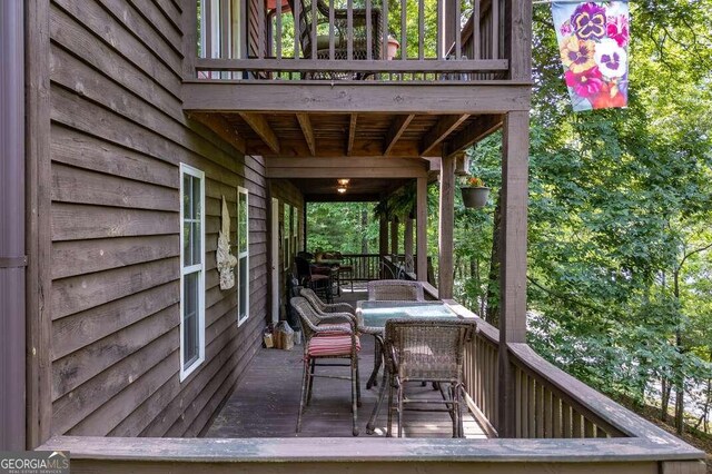 284 Summit Way Unit 19, Blairsville, GA 30512 - deck with outdoor dining space
