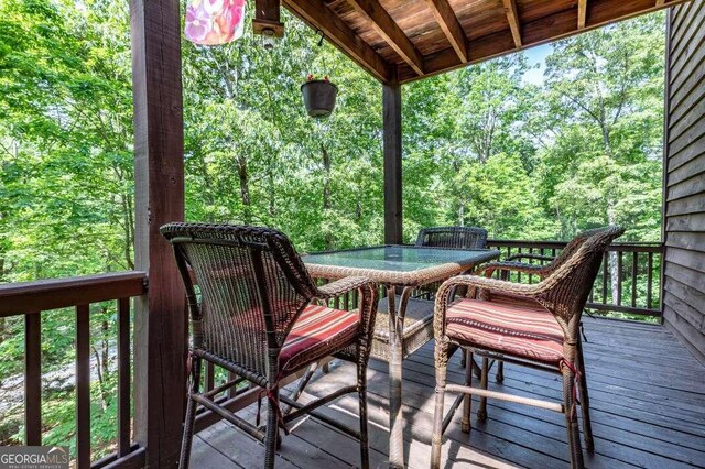 284 Summit Way Unit 19, Blairsville, GA 30512 - deck featuring outdoor dining area