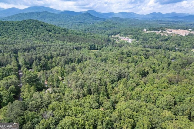 284 Summit Way Unit 19, Blairsville, GA 30512 - aerial overview of property's location featuring a forest and a mountainous background