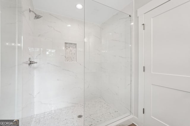 1158 Welch St SW, Atlanta, GA 30310 - bathroom with a marble finish shower and recessed lighting