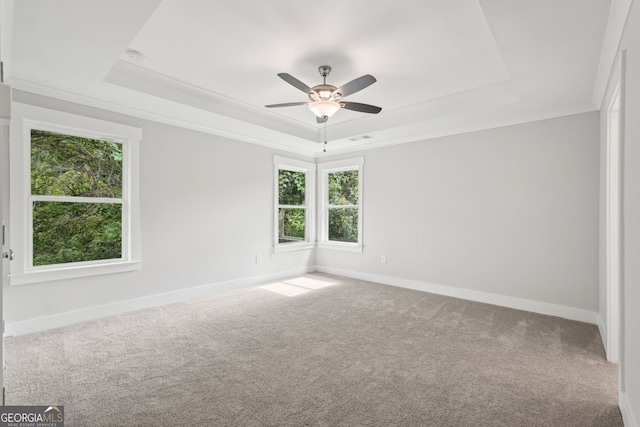 1158 Welch St SW, Atlanta, GA 30310 - spare room with a raised ceiling, ceiling fan, and carpet flooring