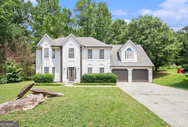 1478 Interlaken Pass, Jonesboro, GA 30238 - view of front of property featuring driveway, a front lawn, and a shingled roof