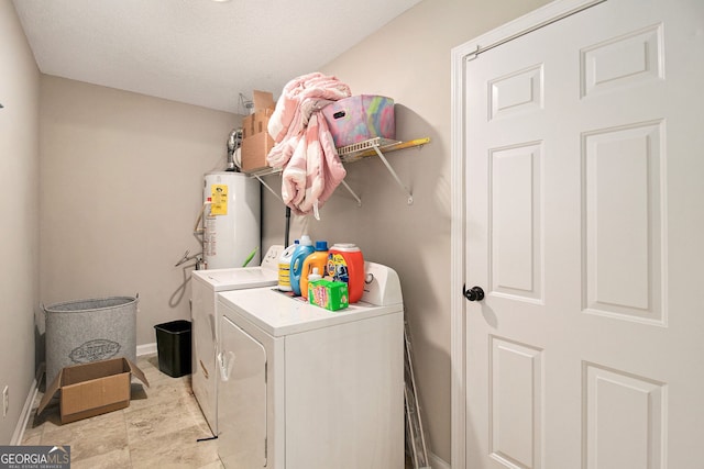 1478 Interlaken Pass, Jonesboro, GA 30238 - laundry room featuring gas water heater and separate washer and dryer