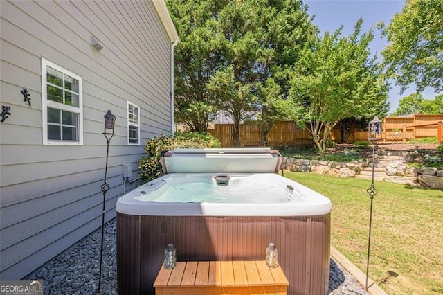 2304 Mitford Ct, Dacula, GA 30019 - wooden terrace featuring a hot tub