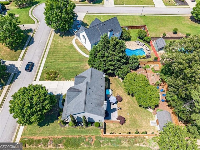 2304 Mitford Ct, Dacula, GA 30019 - view from above of property with a pool area