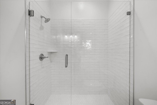 225 Laurel Place Dr, Cornelia, GA 30531 - bathroom featuring a shower stall and toilet