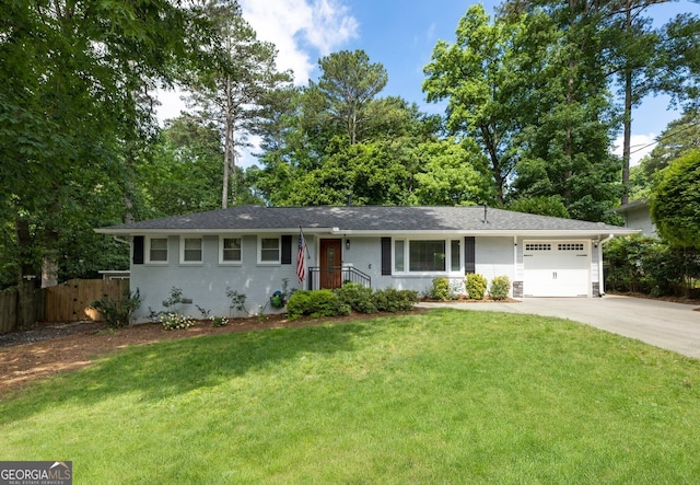 2164 Medfield Trl, Atlanta, GA 30345 - view of front of house with concrete driveway, an attached garage, and brick siding