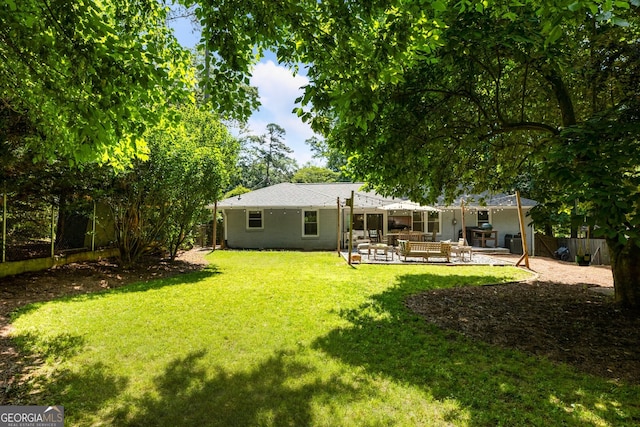 2164 Medfield Trl, Atlanta, GA 30345 - back of property with a patio and a pergola