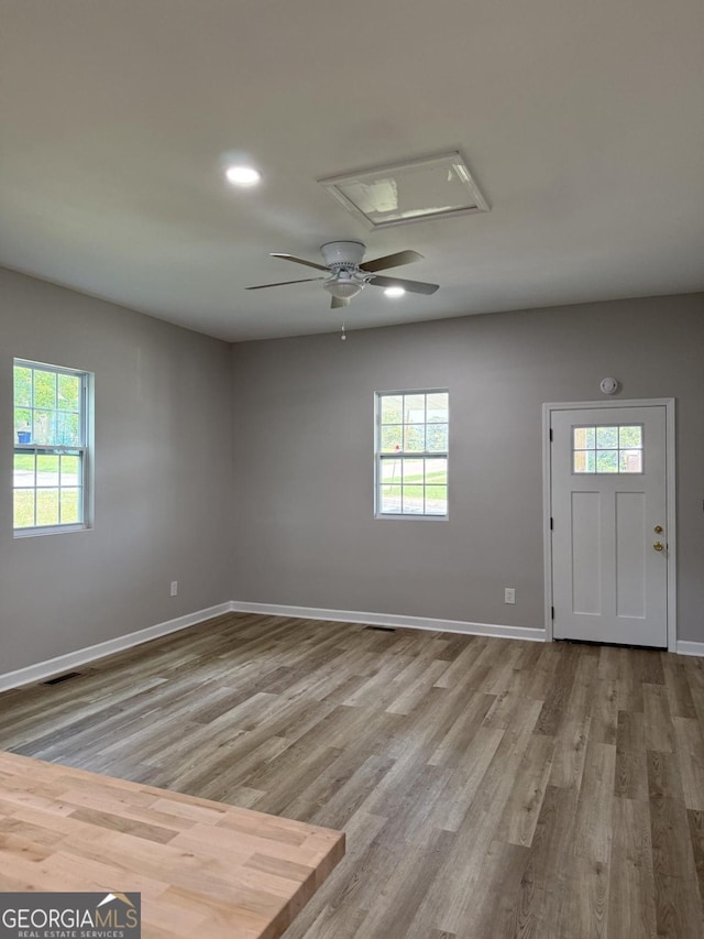 1300 Murphy Ave, Lagrange, GA 30240 - entrance foyer featuring healthy amount of natural light, wood finished floors, ceiling fan, baseboards, and recessed lighting
