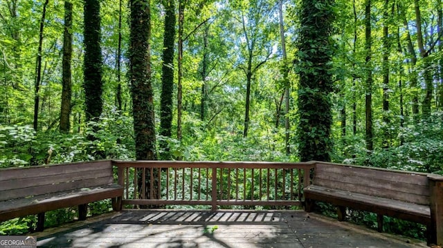 3246 Able Ct, Marietta, GA 30062 - deck with a wooded view