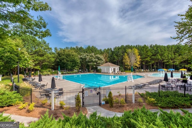 326 Oakview Way, Canton, GA 30114 - community pool featuring a patio area