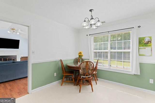 3005 Ryan Rd, Locust Grove, GA 30248 - dining area featuring crown molding, a chandelier, and baseboards