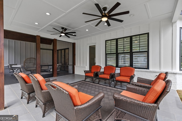 245 Mitchell Rd, Monroe, GA 30656 - view of patio / terrace featuring ceiling fan
