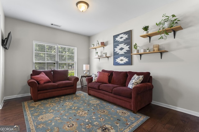 237 Parc Dr, Canton, GA 30114 - living area featuring baseboards and wood finished floors