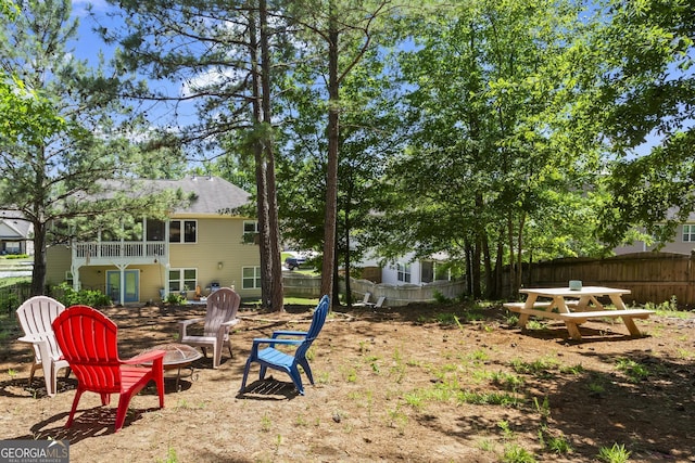237 Parc Dr, Canton, GA 30114 - view of yard with an outdoor fire pit