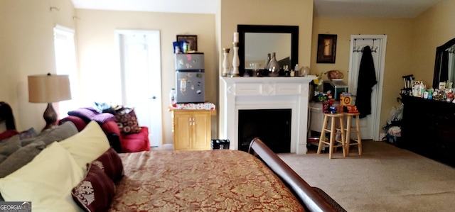 111 Tyndall St, Perry, GA 31069 - carpeted bedroom with a fireplace