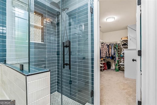 2865 Winter Rose, Dunwoody, GA 30360 - bathroom featuring a stall shower and a spacious closet