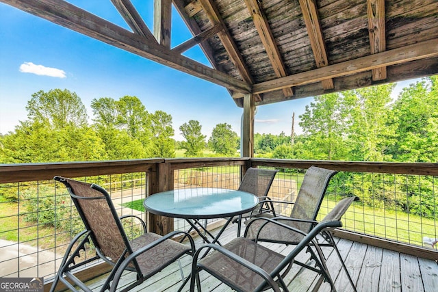 68 Riveree Rd, Brooks, GA 30205 - wooden terrace with outdoor dining area