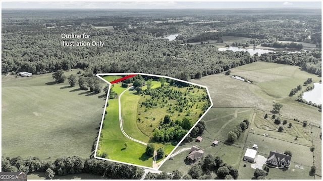68 Riveree Rd, Brooks, GA 30205 - aerial overview of property's location featuring property boundaries highlighted