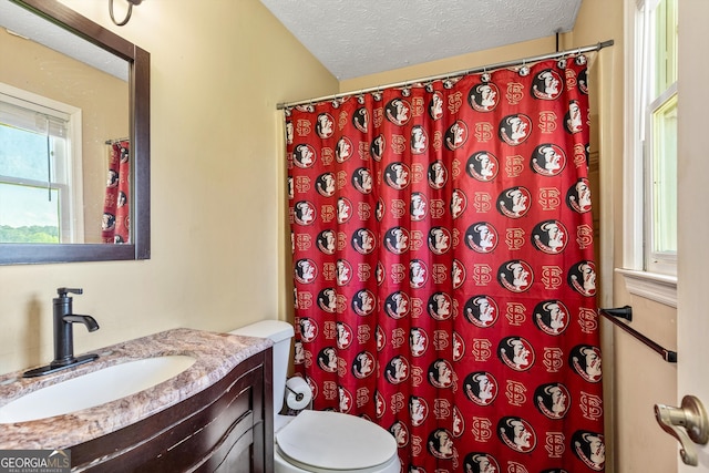 68 Riveree Rd, Brooks, GA 30205 - full bathroom with vanity, a textured ceiling, and curtained shower