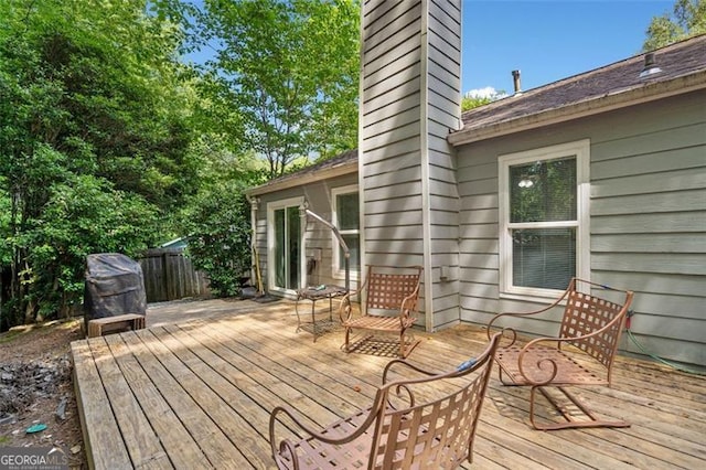 10650 Colony Glen Dr, Johns Creek, GA 30022 - wooden deck featuring a grill