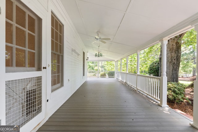 441 Crumbley Rd, Mcdonough, GA 30252 - porch featuring ceiling fan