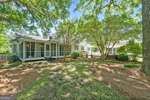 441 Crumbley Rd, Mcdonough, GA 30252 - back of property with a sunroom