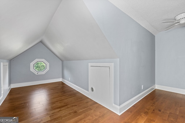 441 Crumbley Rd, Mcdonough, GA 30252 - additional living space featuring lofted ceiling, wood-type flooring, baseboards, and ceiling fan