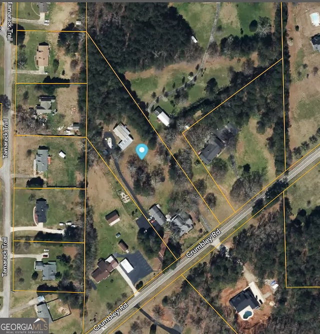 441 Crumbley Rd, Mcdonough, GA 30252 - aerial map of property and surrounding area with property parcel outlined