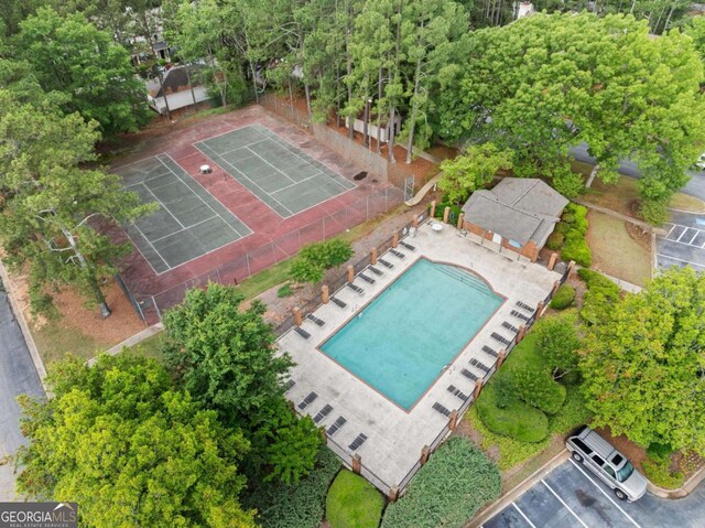 717 Beaufort Cir, Duluth, GA 30096 - drone / aerial view of a pool