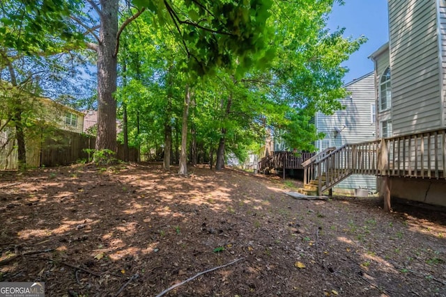 6509 Charter Way, Lithonia, GA 30058 - view of yard featuring a wooden deck and stairway