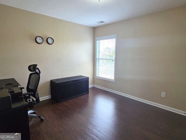 4860 Berkeley Glen Dr, Peachtree Corners, GA 30092 - office area featuring wood finished floors and baseboards