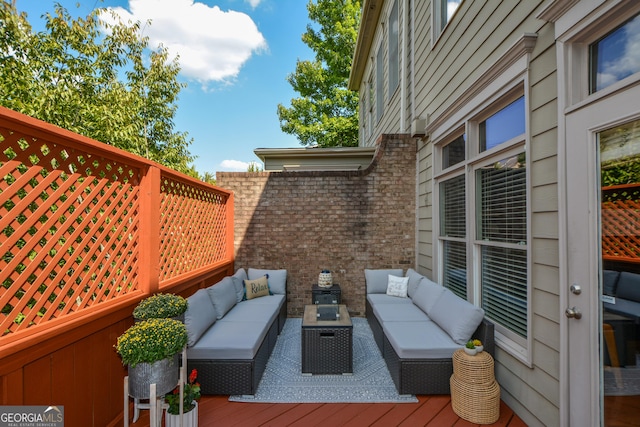 661 Lockton Pl # 9, Sandy Springs, GA 30342 - wooden terrace with an outdoor hangout area
