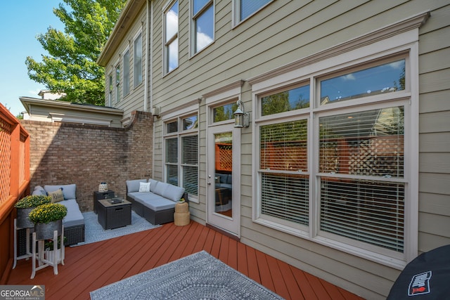 661 Lockton Pl # 9, Sandy Springs, GA 30342 - wooden terrace with outdoor lounge area