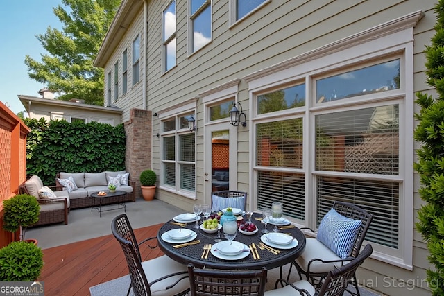 661 Lockton Pl # 9, Sandy Springs, GA 30342 - deck with an outdoor living space and outdoor dining area
